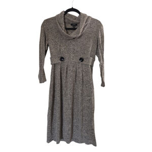 GNW Dress Long Sleeve Size 6 Tan Cowl Neck